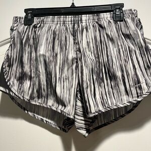 Nike Women's Monochrome Striped Athletic Shorts